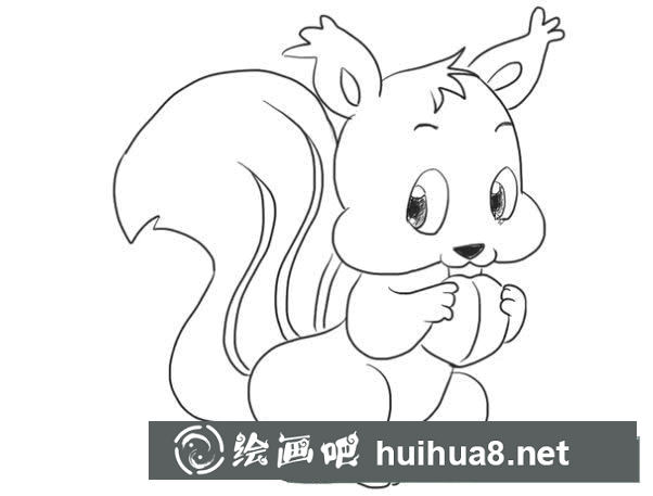 松鼠簡(jiǎn)筆畫的畫法步驟教程 愛(ài)吃堅(jiān)果的松鼠簡(jiǎn)筆畫怎么畫