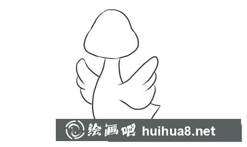 揮動(dòng)翅膀的小鴨子簡(jiǎn)筆畫步驟圖解