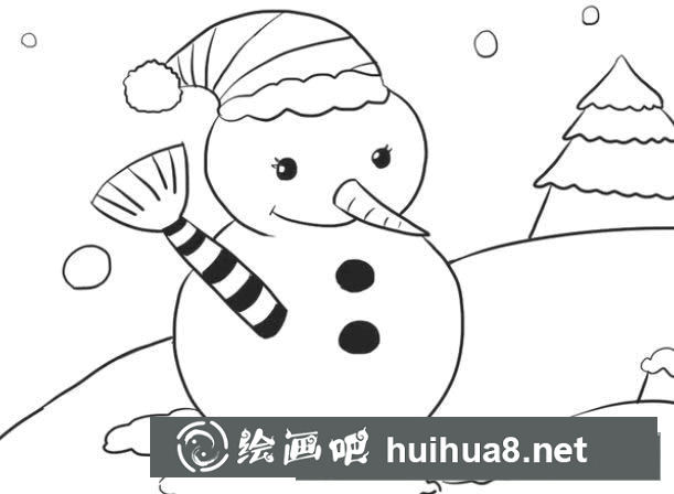 雪人簡筆畫