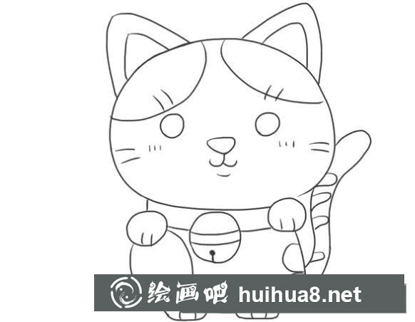招財貓簡筆畫的畫法步驟教程 可愛的招財貓簡筆畫怎么畫