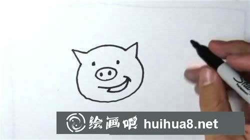 小豬簡(jiǎn)筆畫第四步