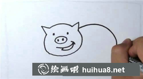 小豬簡(jiǎn)筆畫第五步