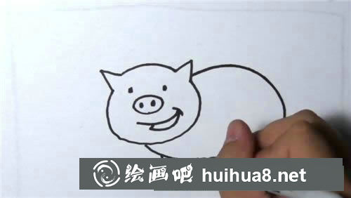 小豬簡(jiǎn)筆畫第六步