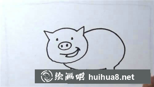 小豬簡(jiǎn)筆畫第七步