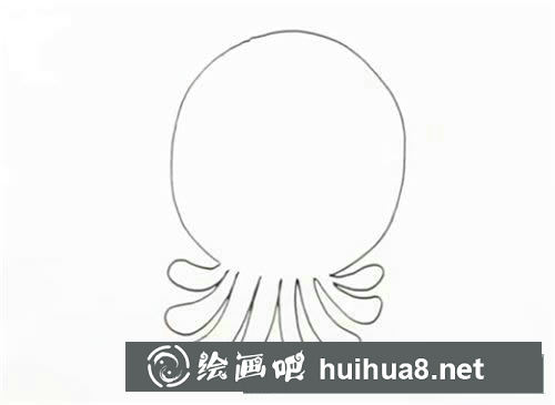 小章魚簡筆畫步驟教程
