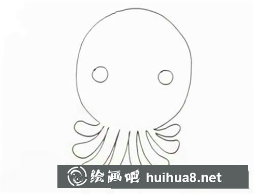 小章魚簡筆畫步驟教程