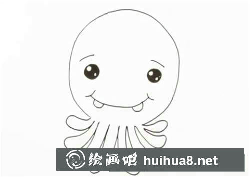 小章魚簡筆畫步驟教程