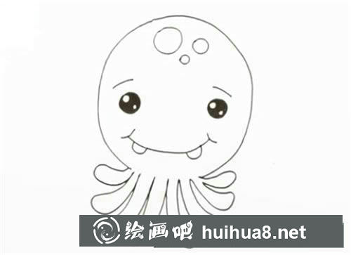 小章魚簡筆畫步驟教程