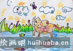 小馬過河兒童畫趣味解讀