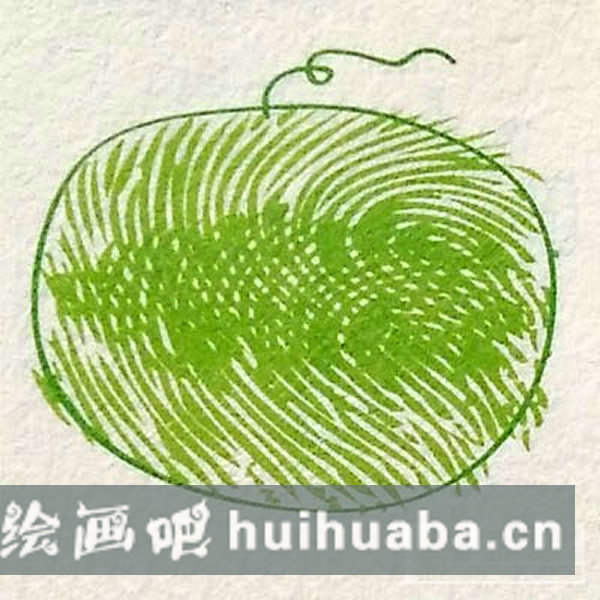 西瓜指印畫(huà)教程 幼兒手指印畫(huà)圖片
