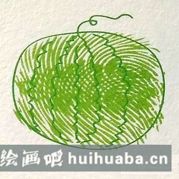 西瓜指印畫(huà)教程 幼兒手指印畫(huà)圖片