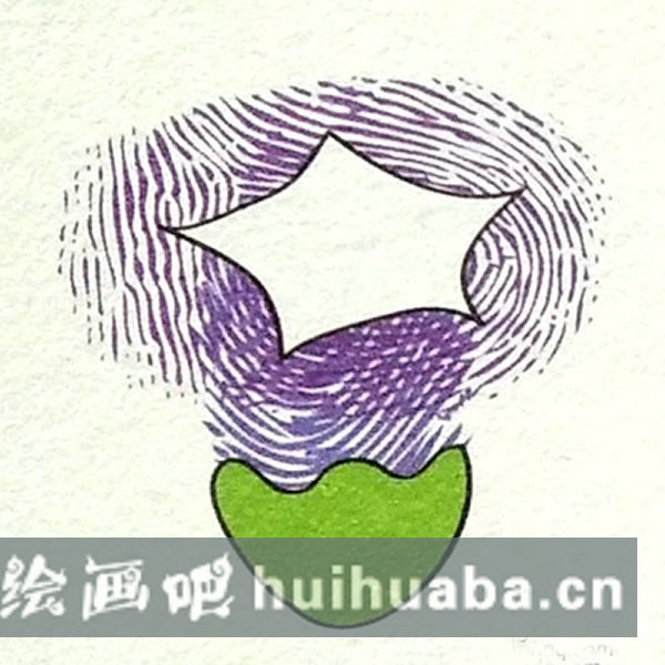 牽牛花指印畫教程 兒童指印畫圖片