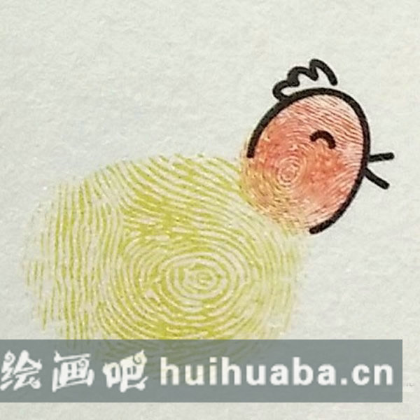 幼兒園手指印畫母雞教案 幼兒手指畫作品