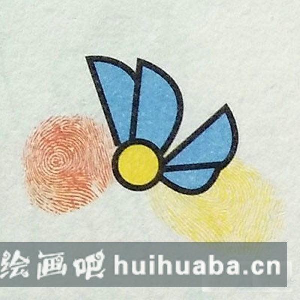 手指印畫 蜜蜂 兒童畫小蜜蜂教案/手指畫圖片
