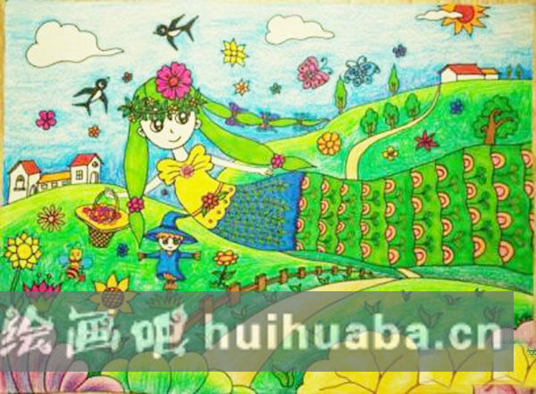 兒童畫(huà)春天的圖片 關(guān)于春的畫(huà)有春姑娘