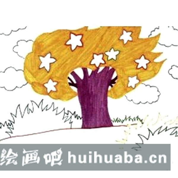 自制許愿樹圖片簡筆畫 兒童水彩畫基礎(chǔ)教程