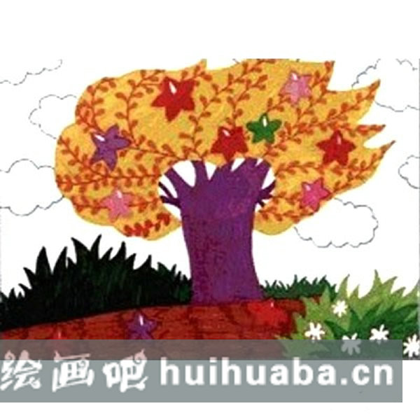 自制許愿樹圖片簡筆畫 兒童水彩畫基礎(chǔ)教程
