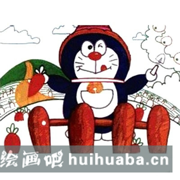 兒童畫的哆啦a夢(mèng)的圖片 機(jī)器貓?jiān)趺串嫼?jiǎn)單畫法