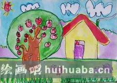 秋收果實(shí)兒童畫作欣賞