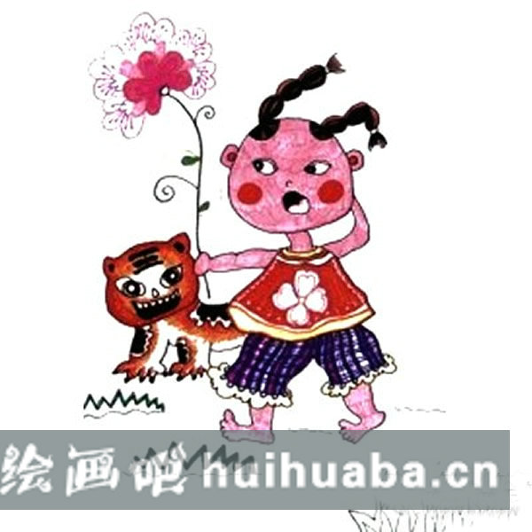 兒童水彩筆畫(huà)入門(mén)教程 兒童福娃年畫(huà)