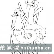 鴕鳥水粉畫法兒童創(chuàng)意