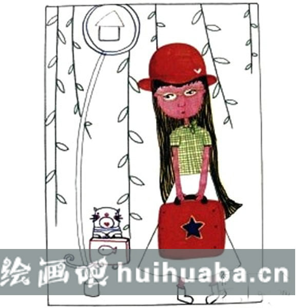 兒童畫(huà)美麗的女孩 兒童畫(huà)基礎(chǔ)教程