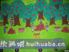 秋天豐收兒童畫作賞