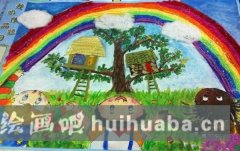 兒童畫贊綠色家園