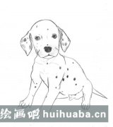 童趣斑點狗畫作欣賞