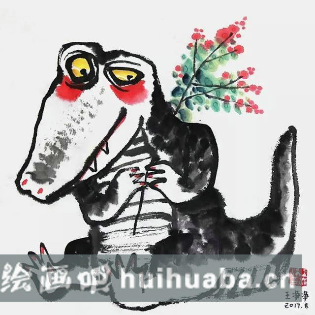兒童水墨畫(huà)作品欣賞_小鱷魚(yú)兒童畫(huà)