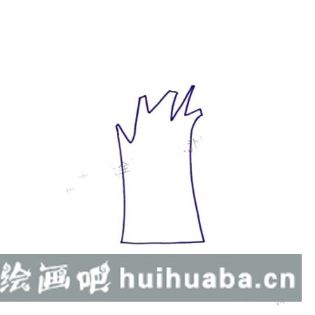 1. 神奇的樹干要畫得粗一些，樹干的顏色可以自己設(shè)計(jì)