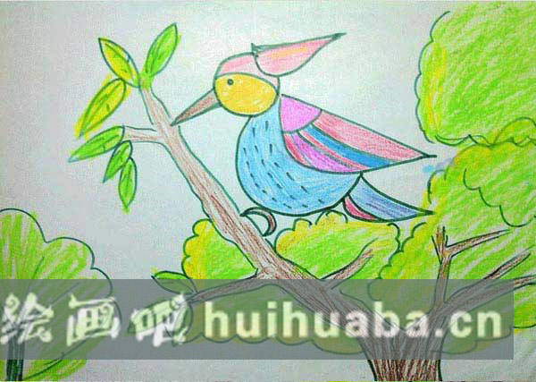 兒童畫(huà)油畫(huà)棒啄木鳥(niǎo)醫(yī)生治病_簡(jiǎn)單的啄木鳥(niǎo)怎么畫(huà)
