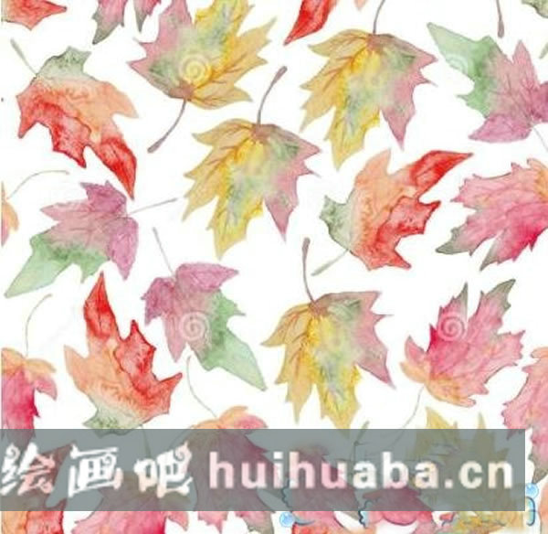 兒童畫秋天的圖畫樹葉_秋天的楓葉