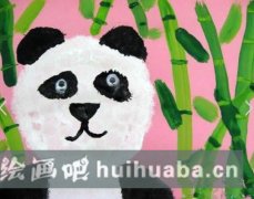 竹林熊貓童趣繪