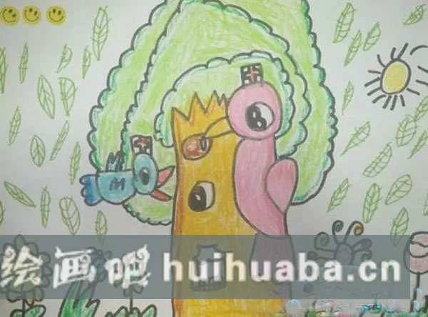 【啄木鳥簡易畫法兒童畫】最簡單的啄木鳥怎么畫