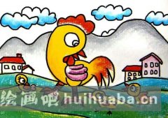 一年級兒童畫母雞小雞創(chuàng)意無限