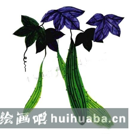水彩畫入門教程：黃瓜與田園小景
