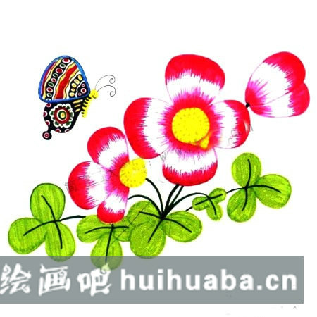 輕松繪制童趣盎然的兒童水彩畫——蝶戀花教程