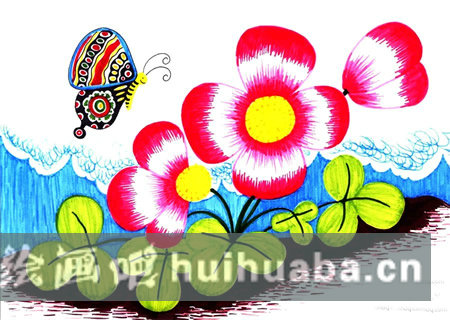 輕松繪制童趣盎然的兒童水彩畫——蝶戀花教程