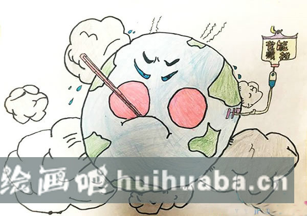 低碳環(huán)保創(chuàng)意兒童畫_小學(xué)生環(huán)保畫