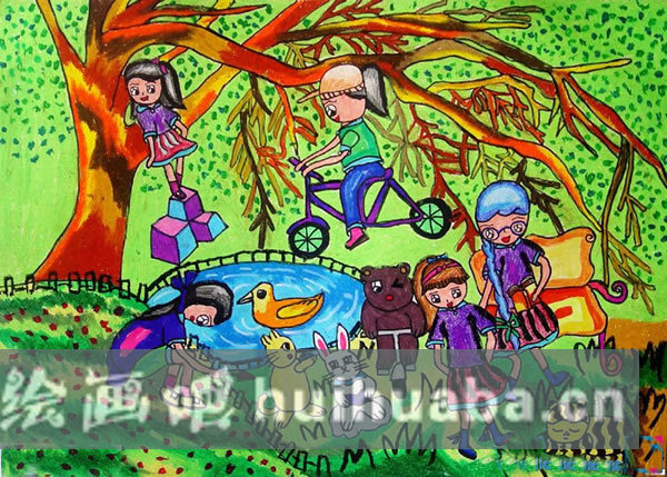 和諧家園一等獎獲獎兒童畫作品欣賞