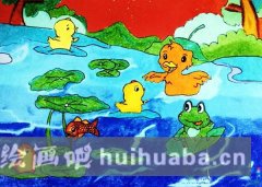 兒童樂園池塘鴨戲圖