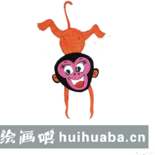 兒童畫教程：猴子撈月水彩畫步驟詳解