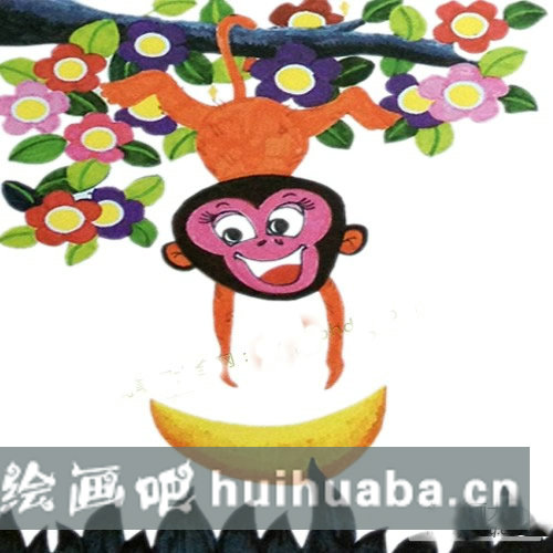 畫出樹枝、樹葉和花朵