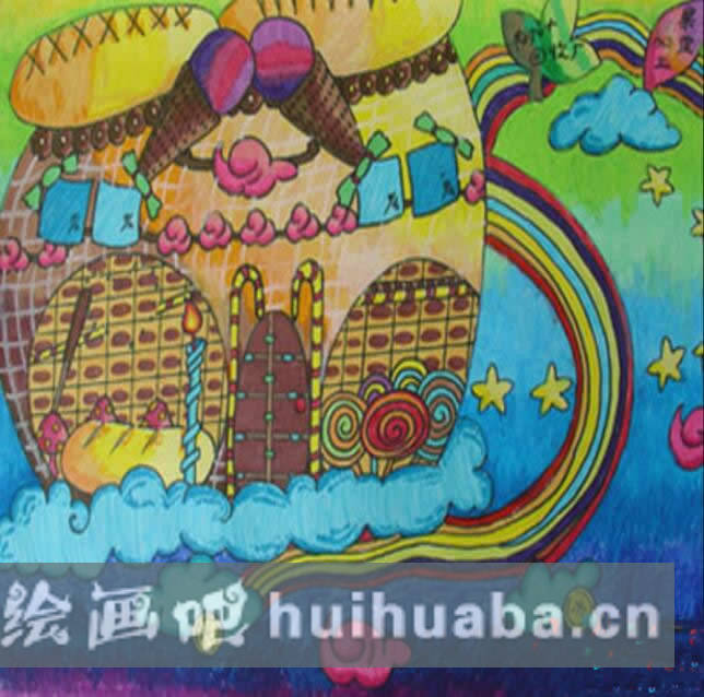 暢想未來美好家園兒童畫優(yōu)秀作品 - 兒童畫未來家園的暢想