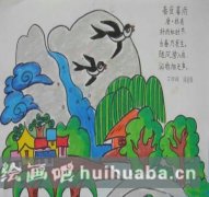 三年級春日古詩插畫賞