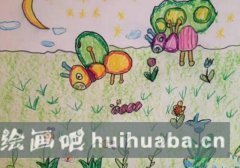小螞蟻搬東西兒童畫啟迪成長