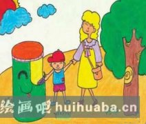 兒童視角下的環(huán)保綠色家園繪制