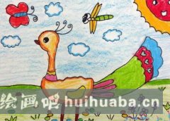 孔雀兒童畫展映童真美