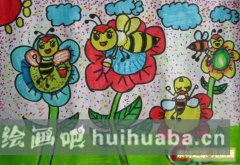 兒童水彩畫(huà)小蜜蜂動(dòng)物創(chuàng)意圖